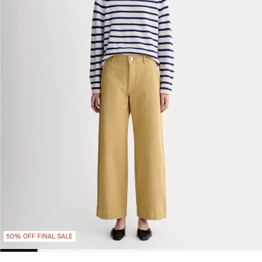 Everlane THE UTILITY WIDE-LEG PANT in Brown Sz 4 - Picture 2 of 5